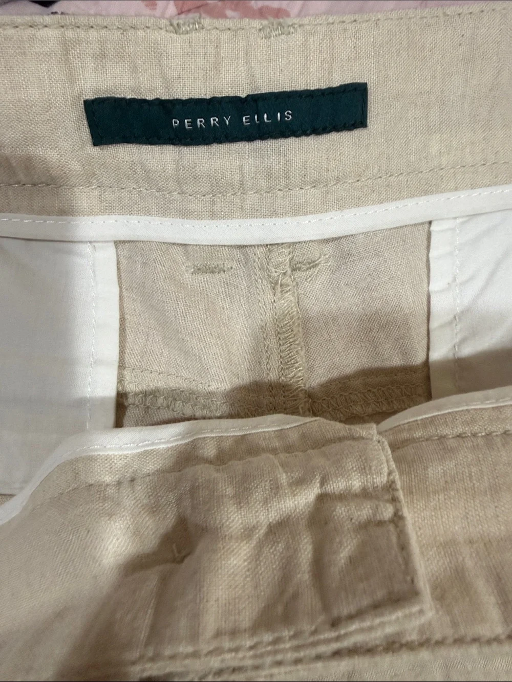 Men's Casual Linen Pants in Cream